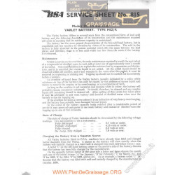 Bsa Service Sheet N 815 P1962 Varley Battery Mc5 Mc9