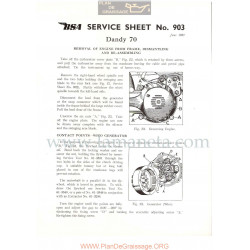 Bsa Service Sheet N 903 P1956 Montaje Y Desmontaje Encendido Modelo Dandy 70 Ingles