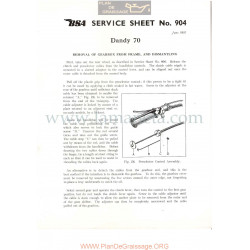 Bsa Service Sheet N 904 P1956 Caja Cambio Desmontaje Modelo Dandy 70 Ingles