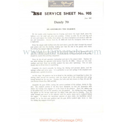 Bsa Service Sheet N 905 P1956 Caja Cambio Montaje Modelo Dandy 70 Ingles