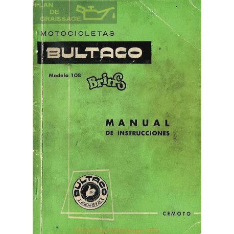 Bultaco Brinco Mod 108 Manual Instrucciones
