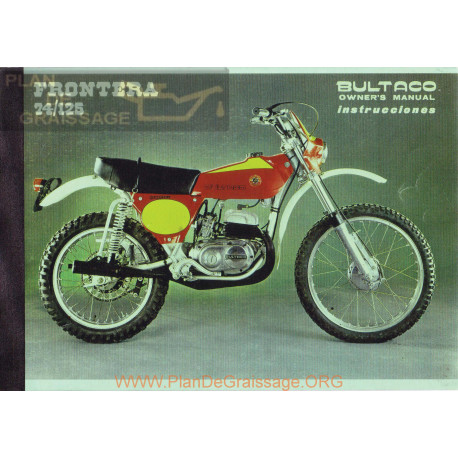 Bultaco Frontera 74 Mod 174 125 Mod 186 Manual Usuario