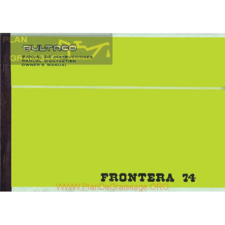 Bultaco Frontera 74 Mod 174 B Manual Uusario