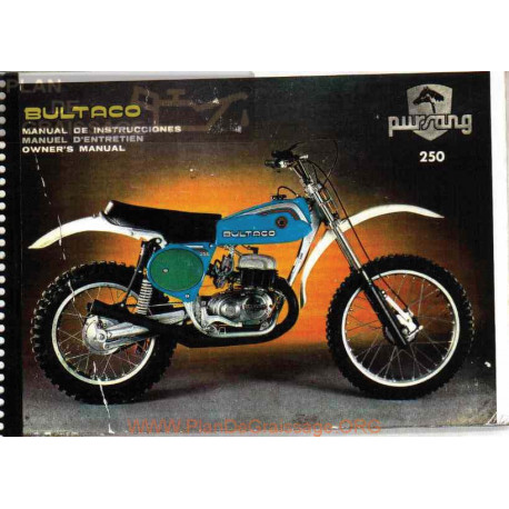 Bultaco Pursang Mk10 250 Mod 192 370 Mod 193 Manual Usuario
