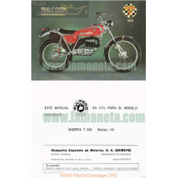 Bultaco Sherpa 350 Cc Manual De Instrucciones