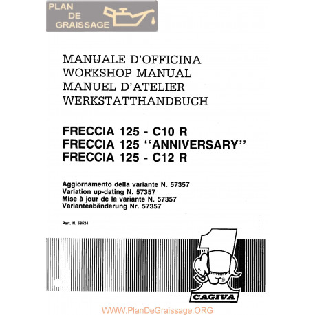Cagiva Freccia 125 C10r C12r Anniversary 1989 Manual De Reparatie