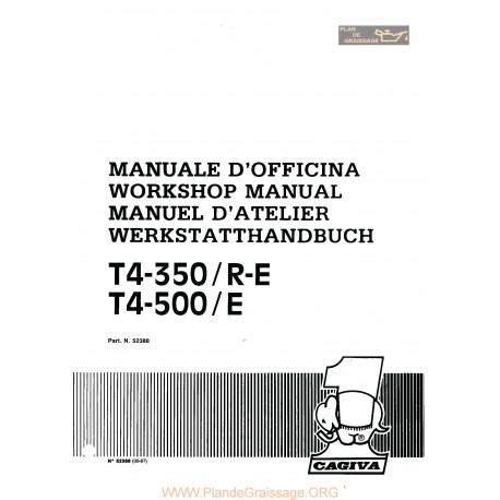Cagiva T4 350 500 1987 Manual De Reparatie