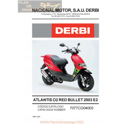 Derbi Atlantis Red Bullet 2003 Parts List