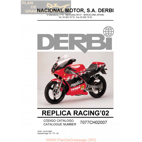 Derbi Gpr 50 2002 Parts List