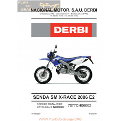 Derbi Senda X Race Sm 2006 Parts List
