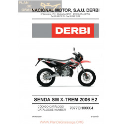 Derbi Senda Xtreme Sm 2006 Parts List