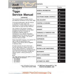 Chery Tiggo 2009 Service Manual