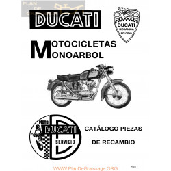 Ducati 125 Turismo Y Super 175 Turismo 200 Elite Catálogo Piezas Recambio