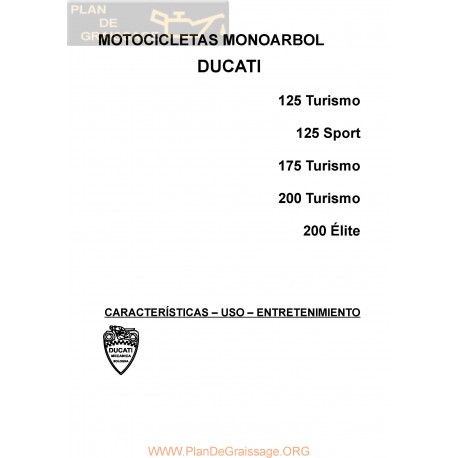 Ducati 175 Ts Monoarbol Manual Mantenimiento Y Usuario