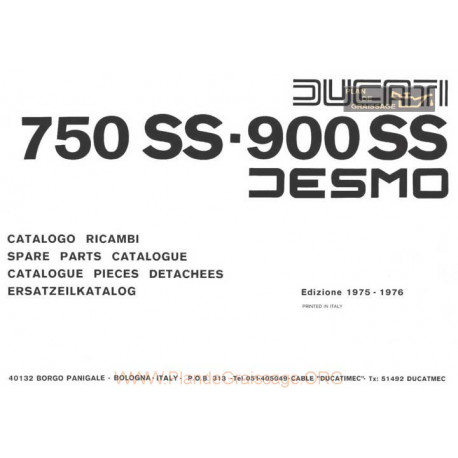 Ducati 1975 1976 750 900 Ss Parts List