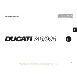 Ducati 748 996 1999 Owner S Manual