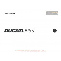 Ducati 996 S Owner S Manual