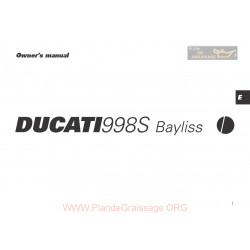Ducati 998 S Bayliss Owner S Manual