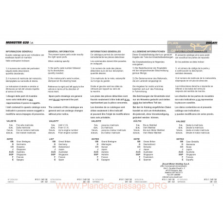 Ducati M 620 Eu 03 Ed Parts List