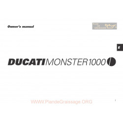 Ducati Monster 1000 Owner S Manual