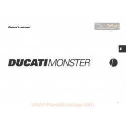 Ducati Monster 1999 Owner S Manual General