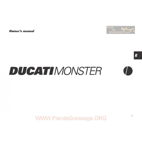 Ducati Monster 1999 Owner S Manual General