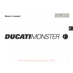 Ducati Monster 2000 Owner S Manual General
