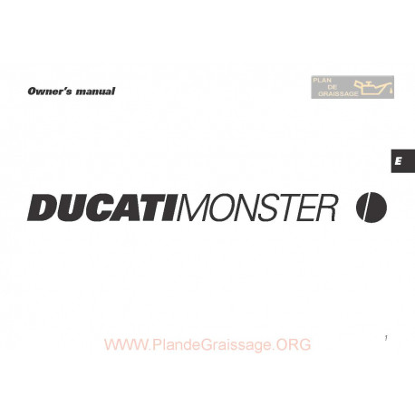 Ducati Monster 2002 Owner S Manual General