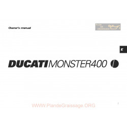 Ducati Monster 400 Owner S Manual
