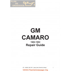 Chevrolet Camaro 1982 1992 Repair Guide