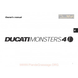 Ducati Monster S4 2002 Owner S Manual