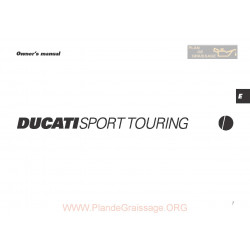 Ducati Sporttouring 1999 Owner S Manual