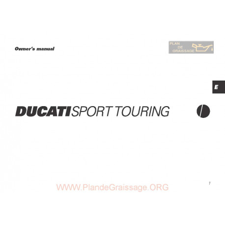 Ducati Sporttouring 1999 Owner S Manual