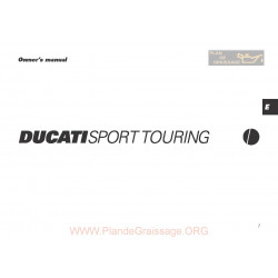 Ducati Sporttouring 2000 Owner S Manual