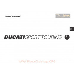 Ducati Sporttouring 2001 Owner S Manual