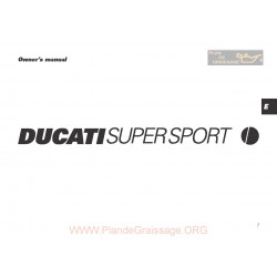 Ducati Supersport 1999 Owner S Manual