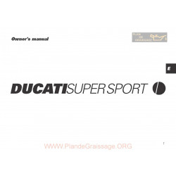 Ducati Supersport 2000 Owner S Manual