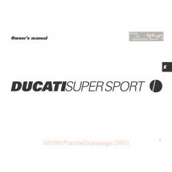 Ducati Supersport 2002 Owner S Manual