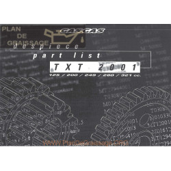 Gasgas Txt Pro 125 200 250 280 300 2001 Parts List