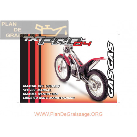 Gasgas Txt Pro 125 200 250 280 300 2004 Manual De Intretinere