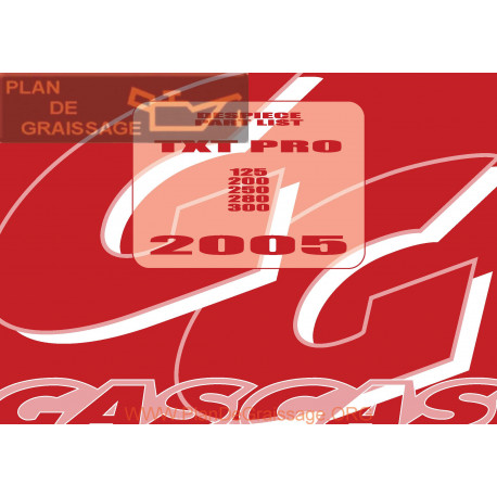 Gasgas Txt Pro 125 200 250 280 300 2005 Parts List