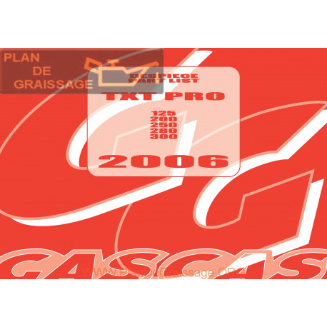 Gasgas Txt Pro 125 200 250 280 300 2006 Parts List
