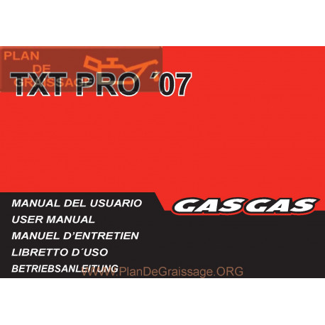 Gasgas Txt Pro 125 200 250 280 300 2007 Manual De Intretinere