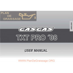 Gasgas Txt Pro 125 200 250 280 300 2008 Manual De Intretinere