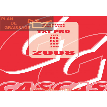 Gasgas Txt Pro 125 200 250 280 300 2008 Parts List