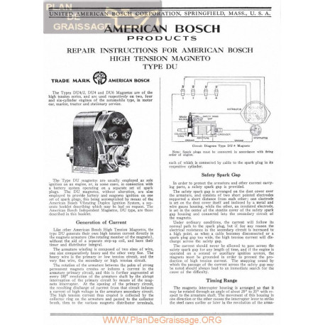 General Bosch American Magneto Serie Du Servicio Manual Ingles