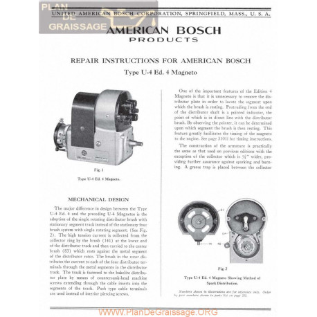 General Bosch American Magneto Series U Ed4 Servicio Manual Ingles