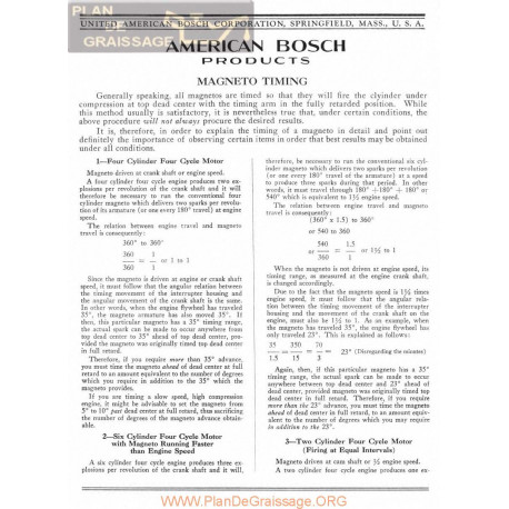 General Bosch American Magneto Timing Manual Ingles