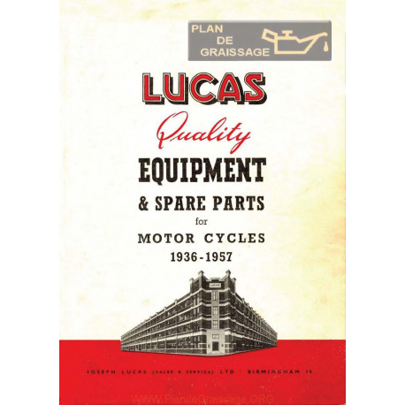 General Lucas Equipment And Spare Parts For Motor Cycles 1936 1957
