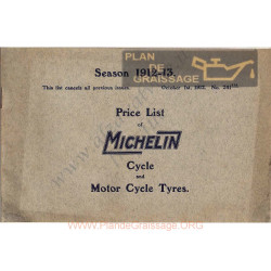 General Michelin Catalogue Motor Cycle 1912 1913